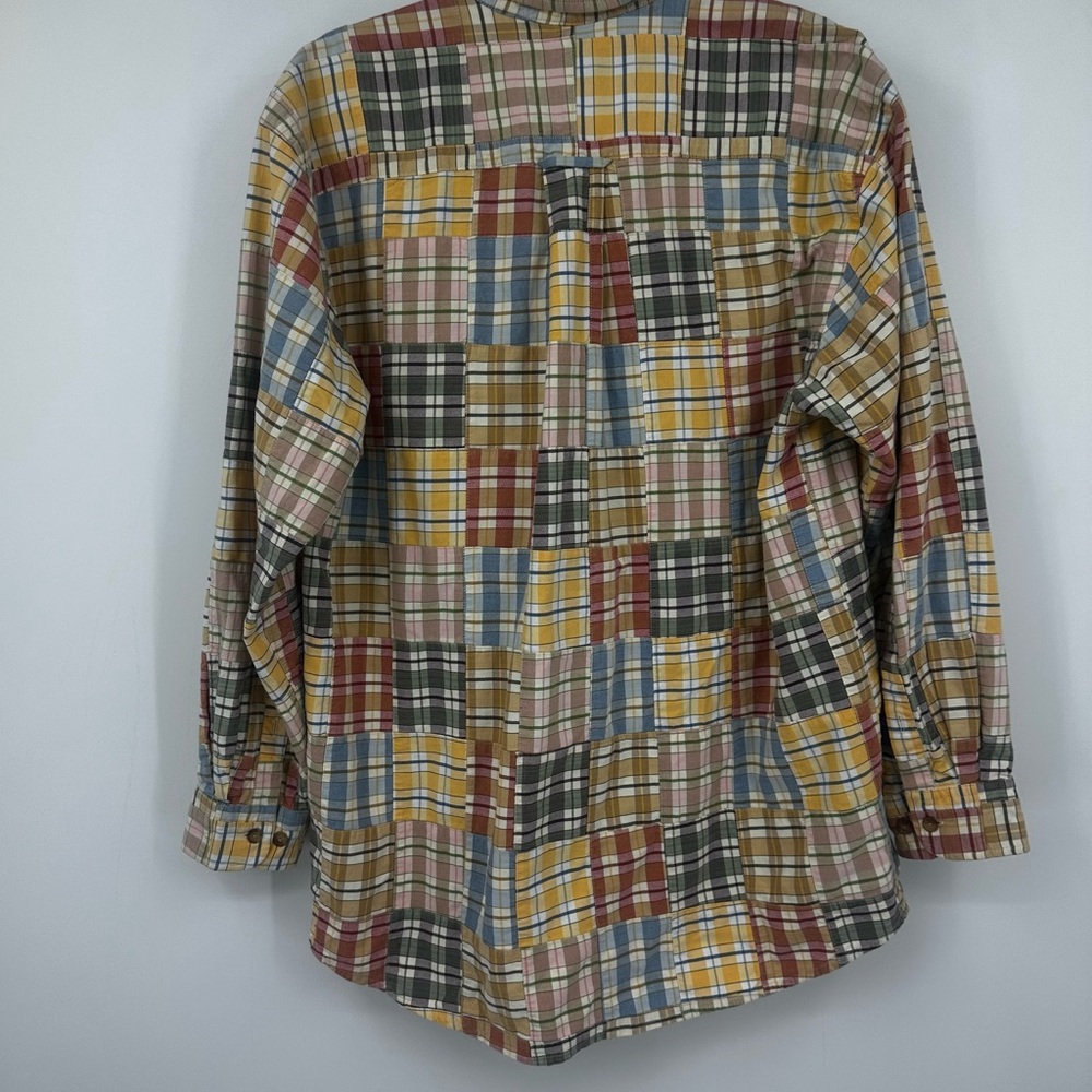 Orvis Men’s Large Plaid Checkered Button Up Long Sleeve Shirt Preppy - Picture 5 of 7